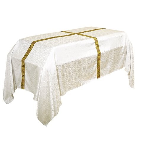 Avignon Collection Ivory Funeral Pall with Cross Embroidery