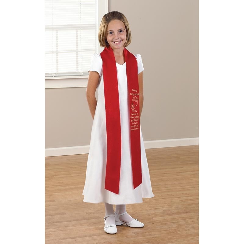 Come Holy Spirit Red Confirmation Stole