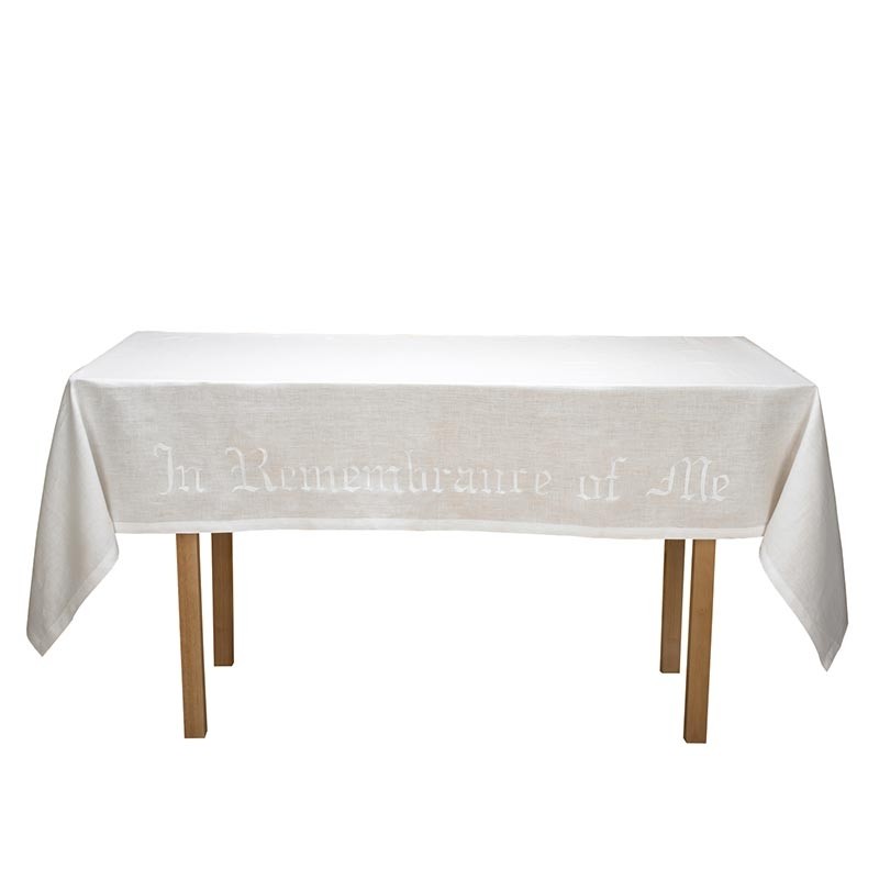 In Remembrance of Me Linen Altar Frontal