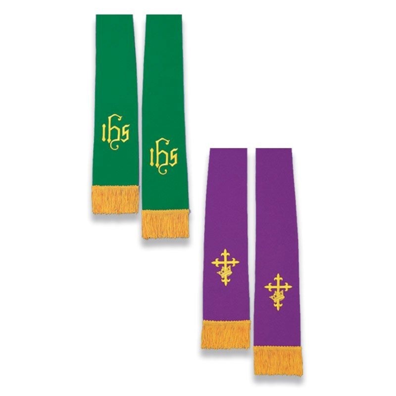 Reversible Clergy Stole: Purple & Green