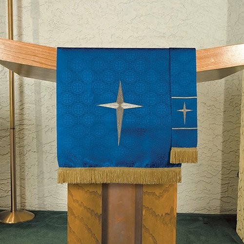 Maltese Jacquard Advent Blue Bible Bookmark