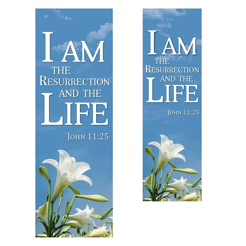 New Life Series Easter Church Banner - I Am the Resurrection