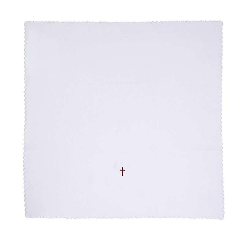 Red Cross with Lace Trim Corporal Altar Linen