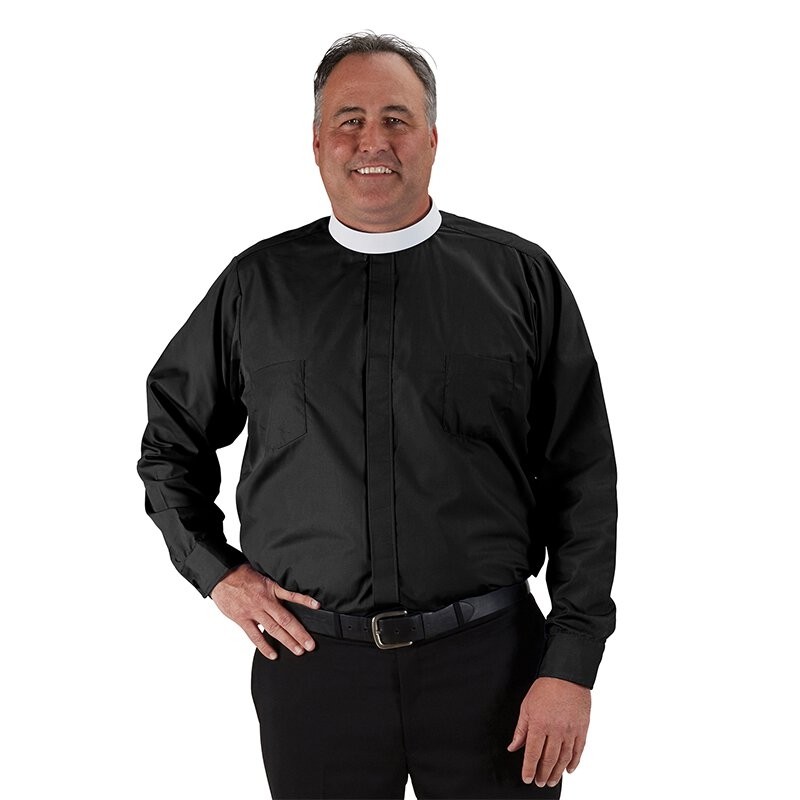Roomey Toomey Mens Clergy Neckband Shirt Long
