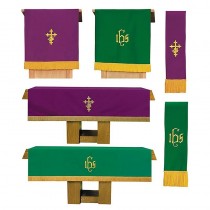 3 Piece Reversible Parament Set - Purple & Green