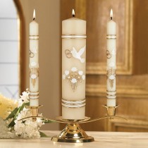 Dove & Ring Wedding Unity Candles