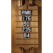wall mount church hymnal board