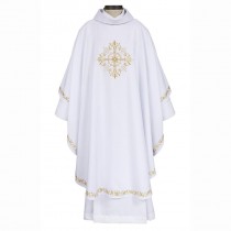 Holy Trinity Cross White Chasuble