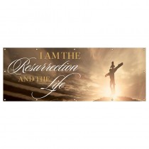 I Am the Resurrection and the Life Outdoor Banner