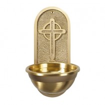 Irish Celtic Cross Holy Water Font