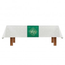Ivory Green Cloth and Overlay Altar Parament