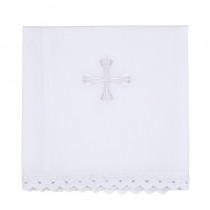 Lace Trim Embroidered Cross Corporal Altar Linen