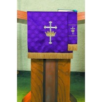 Maltese Jacquard Lenten Purple Pulpit Scarf