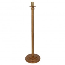 Round Paschal Church Candle Holder Oak Stain