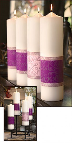 Advent Pillar Candles Emmanuel Series