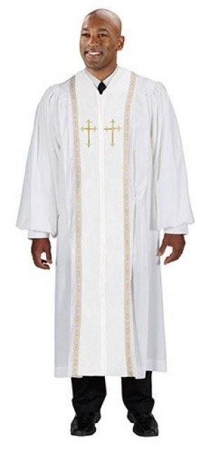 White Cambridge Peachskin Pulpit Robe
