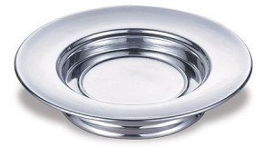 polished aluminum stacking bread plate