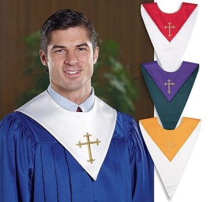 Reversible Choir Stole with Cross