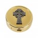 Irish Celtic Cross Communion Pyx - 24kt Gold Plated