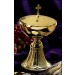 Ciborium with Cross Cover Brushed Base