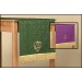 Reversible Table Runner with Cross: Purple/Green Parament