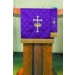 Maltese Jacquard Lenten Purple Pulpit Scarf