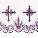 Gold Crosses Eucharistic Altar Frontal with Embroidered Crosses