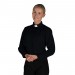 Womens Black Tab Collar Clergy Blouse Long Sleeve