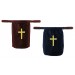 Embroidered Cross Church Offering Bags