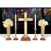 Wood Brass Church Altar Set 24"
